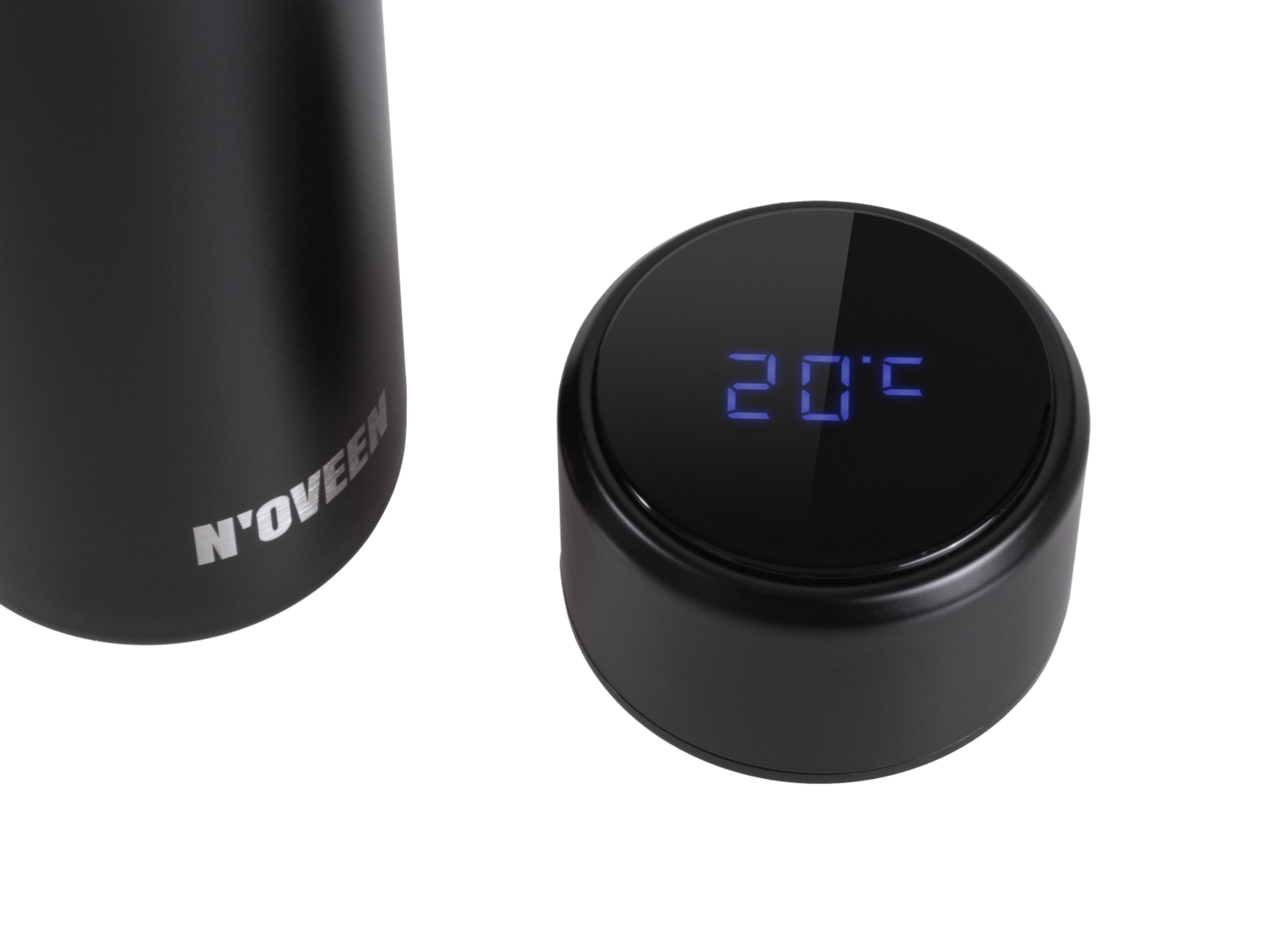 Smart termoflaske LED - 280 ml INOX, Svart